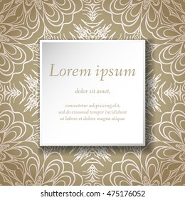 Vector design templates. Seamless abstract pattern, hand drawn texture for Wedding, Bridal, Valentine's day, Birthday Invitations, Cards, Flyers. Cute vintage geometric background. Fabric, paper print