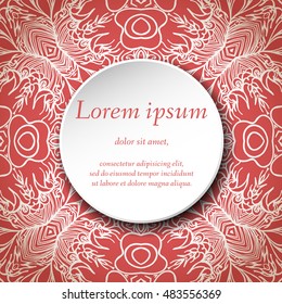 Vector design templates. Seamless abstract pattern, hand drawn texture for Wedding, Bridal, Valentine's day, Birthday Invitations, Cards, Flyers. Cute vintage geometric background. Fabric, paper print