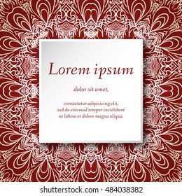 Vector design templates. Seamless abstract pattern, hand drawn texture for Wedding, Bridal, Valentine's day, Birthday Invitations, Cards, Flyers. Cute vintage geometric background. Fabric, paper print