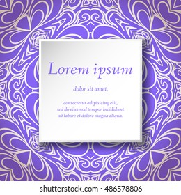 Vector design templates. Seamless abstract pattern, hand drawn texture for Wedding, Bridal, Valentine's day, Birthday Invitations, Cards, Flyers. Cute vintage geometric background. Fabric, paper print