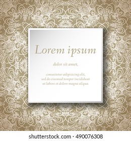 Vector design templates. Seamless abstract pattern, hand drawn texture for Wedding, Bridal, Valentine's day, Birthday Invitations, Cards, Flyers. Cute vintage geometric background. Fabric, paper print