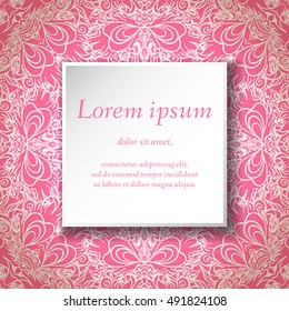 Vector design templates. Seamless abstract pattern, hand drawn texture for Wedding, Bridal, Valentine's day, Birthday Invitations, Cards, Flyers. Cute vintage geometric background. Fabric, paper print