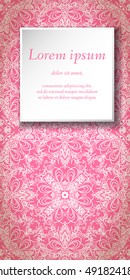 Vector design templates. Seamless abstract pattern, hand drawn texture for Wedding, Bridal, Valentine's day, Birthday Invitations, Cards, Flyers. Cute vintage geometric background. Fabric, paper print