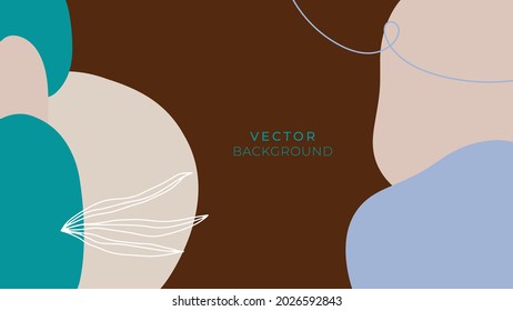 Vector design templates in simple modern style with copy space for text, flowers and leaves - wedding invitation backgrounds and frames, social media stories wallpapers 