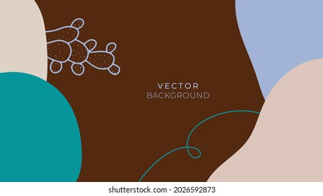 Vector design templates in simple modern style with copy space for text, flowers and leaves - wedding invitation backgrounds and frames, social media stories wallpapers 