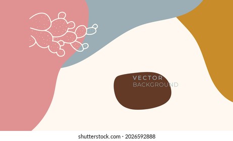 Vector design templates in simple modern style with copy space for text, flowers and leaves - wedding invitation backgrounds and frames, social media stories wallpapers 