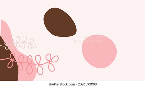 Vector design templates in simple modern style with copy space for text, flowers and leaves - wedding invitation backgrounds and frames, social media stories wallpapers 