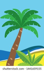 Vector design templates of summer vacation, can be used for background, gretting card or poster