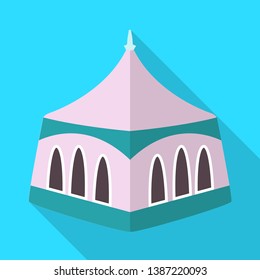 Vector design of tent and dome icon. Set of tent and recreation vector icon for stock.