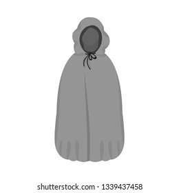 Vector design of tent and raincoat symbol. Set of tent and hood stock vector illustration.