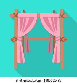 Vector design of tent and wedding symbol. Set of tent and summer vector icon for stock.