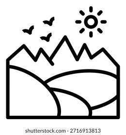 Estilo de icono de terreno de diseño de Vector