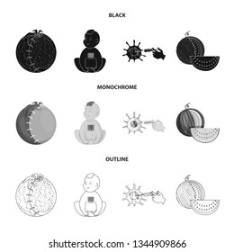 Vector design of test and synthetic icon. Set of test and laboratory vector icon for stock.