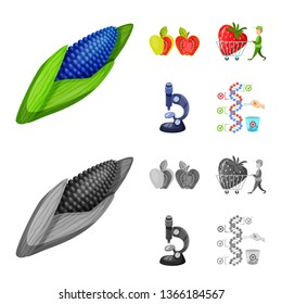 Vector design of test and synthetic icon. Collection of test and laboratory stock symbol for web.