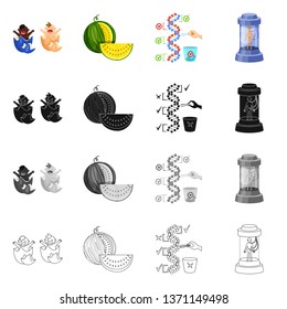 Vector design of test and synthetic icon. Collection of test and laboratory stock vector illustration.