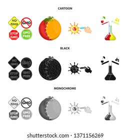 Vector design of test and synthetic icon. Collection of test and laboratory stock symbol for web.