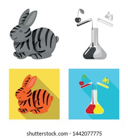 Vector design of test and synthetic icon. Collection of test and laboratory vector icon for stock.