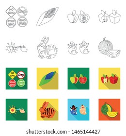 Vector design of test and synthetic icon. Collection of test and laboratory stock vector illustration.