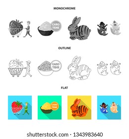 Vector design of test and synthetic logo. Set of test and laboratory stock vector illustration.