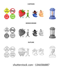 Vector design of test and synthetic logo. Collection of test and laboratory stock vector illustration.