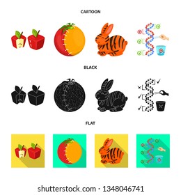 Vector design of test and synthetic logo. Set of test and laboratory vector icon for stock.