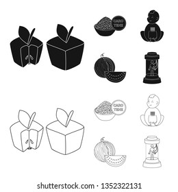 Vector design of test and synthetic logo. Collection of test and laboratory stock vector illustration.