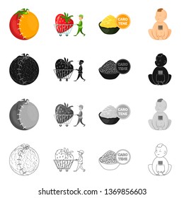 Vector design of test and synthetic logo. Collection of test and laboratory stock vector illustration.