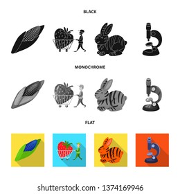 Vector design of test and synthetic logo. Collection of test and laboratory stock symbol for web.