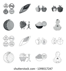 Vector design of test and synthetic logo. Set of test and laboratory stock symbol for web.
