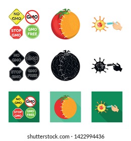 Vector design of test and synthetic logo. Collection of test and laboratory vector icon for stock.