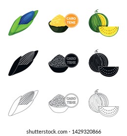 Vector design of test and synthetic logo. Set of test and laboratory stock symbol for web.