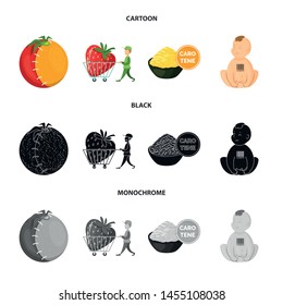 Vector design of test and synthetic logo. Set of test and laboratory stock vector illustration.