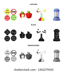Vector design of test and synthetic sign. Collection of test and laboratory stock vector illustration.