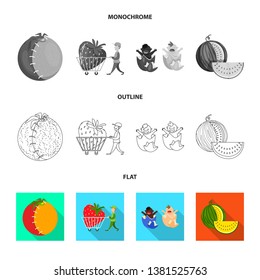 Vector design of test and synthetic sign. Set of test and laboratory stock symbol for web.