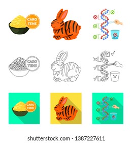 Vector design of test and synthetic sign. Collection of test and laboratory vector icon for stock.