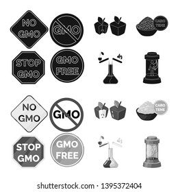 Vector design of test and synthetic sign. Set of test and laboratory stock vector illustration.