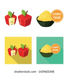 Vector design of test and synthetic sign. Set of test and laboratory stock vector illustration.