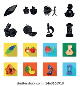 Vector design of test and synthetic sign. Collection of test and laboratory vector icon for stock.
