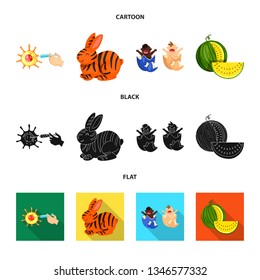 Vector design of test and synthetic symbol. Set of test and laboratory stock vector illustration.