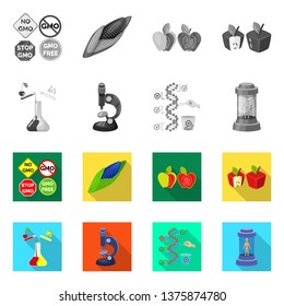 Vector design of test and synthetic symbol. Collection of test and laboratory stock vector illustration.