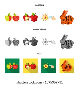 Vector design of test and synthetic symbol. Set of test and laboratory stock vector illustration.