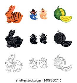 Vector design of test and synthetic symbol. Collection of test and laboratory stock vector illustration.