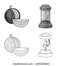 Vector design of test and synthetic symbol. Set of test and laboratory vector icon for stock.