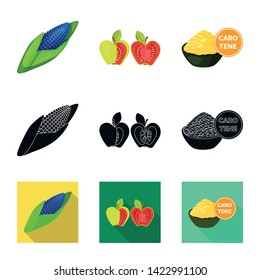 Vector design of test and synthetic symbol. Set of test and laboratory stock vector illustration.