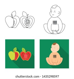 Vector design of test and synthetic symbol. Collection of test and laboratory stock vector illustration.