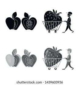 Vector design of test and synthetic symbol. Set of test and laboratory stock vector illustration.