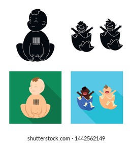 Vector design of test and synthetic symbol. Collection of test and laboratory stock vector illustration.