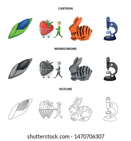Vector design of test and synthetic symbol. Set of test and laboratory stock symbol for web.