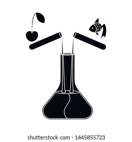 Vector design of test and tube sign. Collection of test and chemical vector icon for stock.