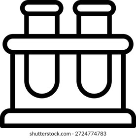 Estilo del icono del soporte del tubo de ensayo del diseño de Vector
